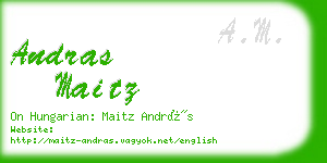 andras maitz business card